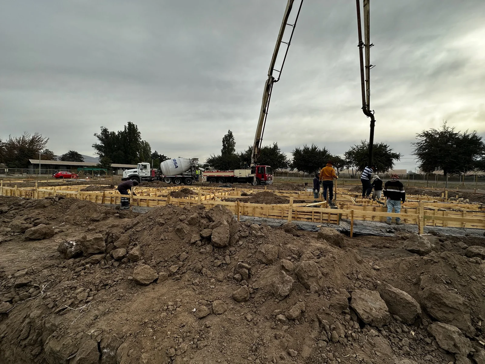 Preparación del hormigonado — Proyecto Ordenes, Constructora Santa Patricia