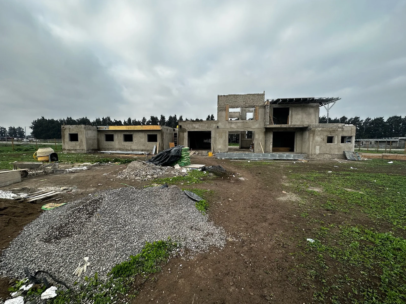 Vista general de los volúmenes construidos — Proyecto Ordenes, Constructora Santa Patricia