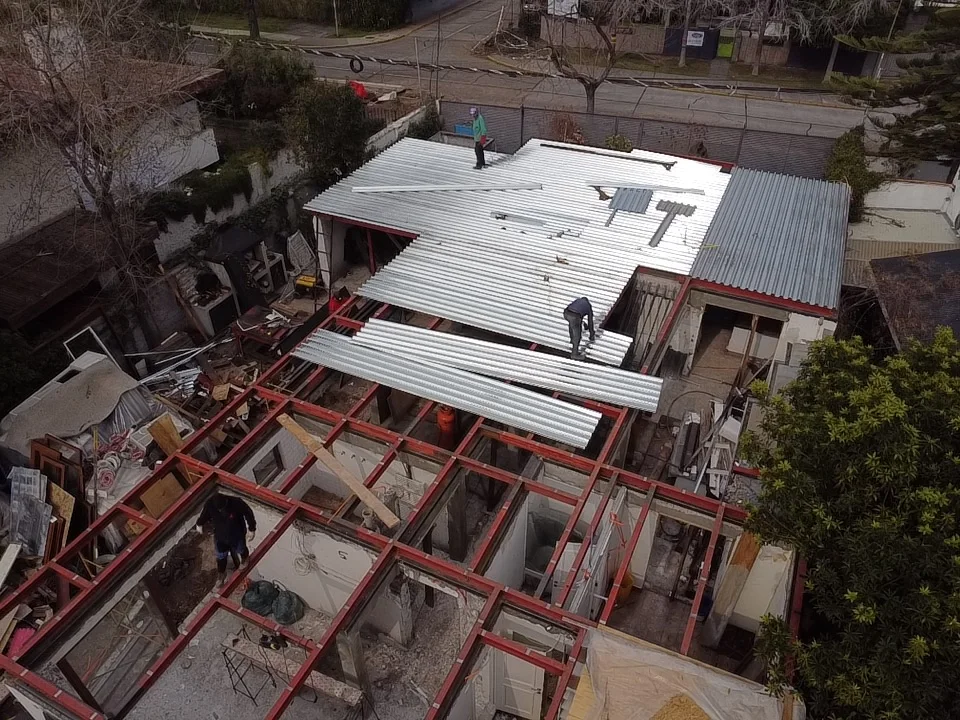 Estructura de techumbre — Proyecto Pedro de Gamboa, Constructora Santa Patricia